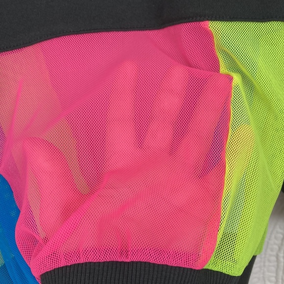 Adidas Rita Ora Women's Black Sweatshirt with Multicolor Sheer Accents - Picture 16 of 16